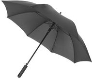 23" Noon-sateenvarjo, automaattinen, tuulenpitävä, musta liikelahja logopainatuksella